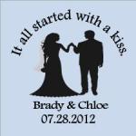 Hershey Kiss Stickers - Wedding Favors
